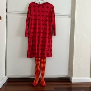 Uniqlo marimekko girl cotton dress and legging